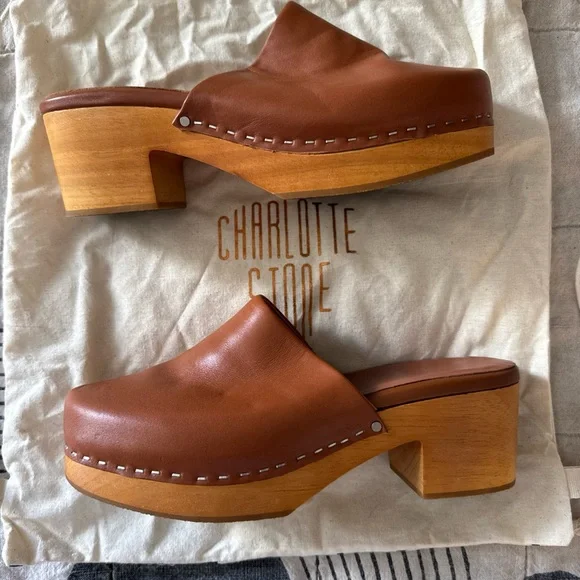 Charlotte Stone Martino Leather Clogs size 7 - Picture 5 of 8